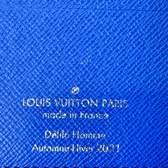Sold x LOUIS VUITTON🔹Monogram Blue Multiple Bifold wallet Virgil Abloh - Picture 6 of 6